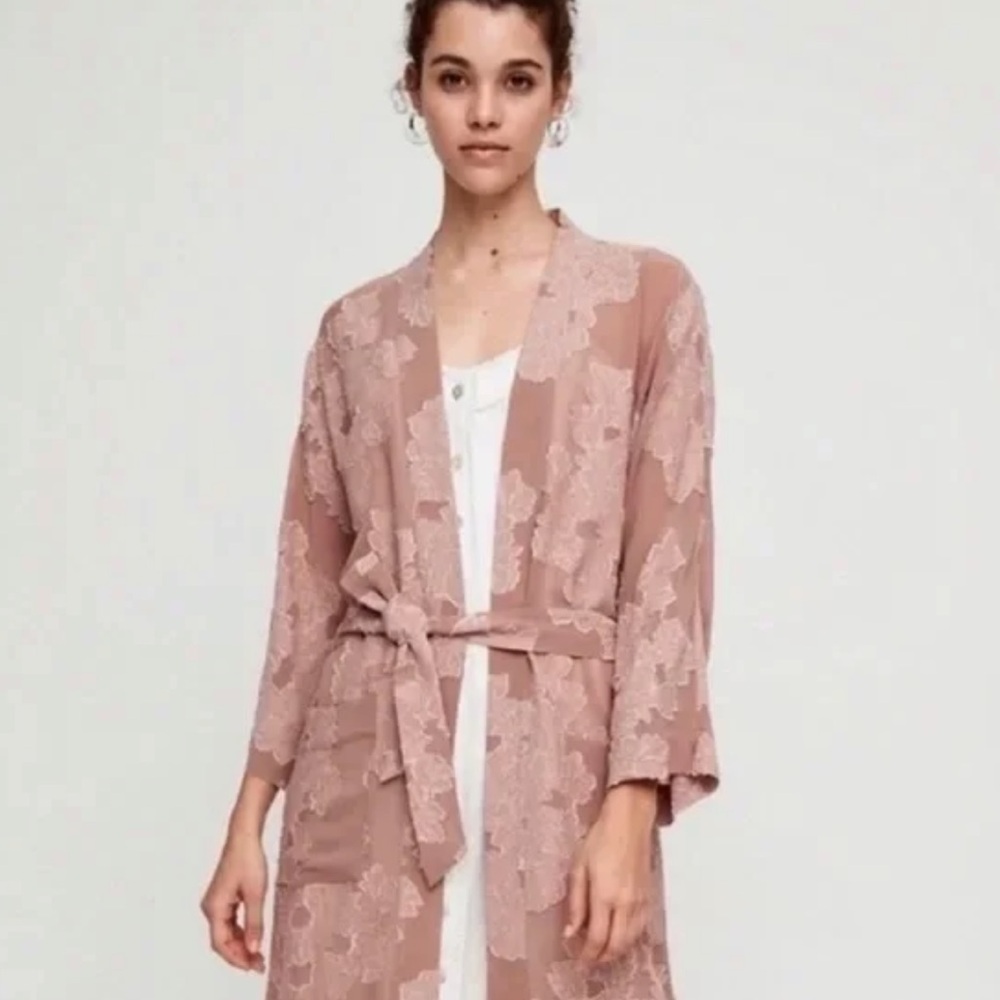 Aritzia Wilfred Durante Jacket Robe in Rose Quartz Pink - Size XXS - Picture 3 of 5